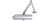 Adjustable power size 2-4 door closer, rack & pinion with link arm